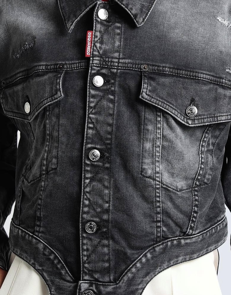 raw cut jean denim jacket by Selfnex