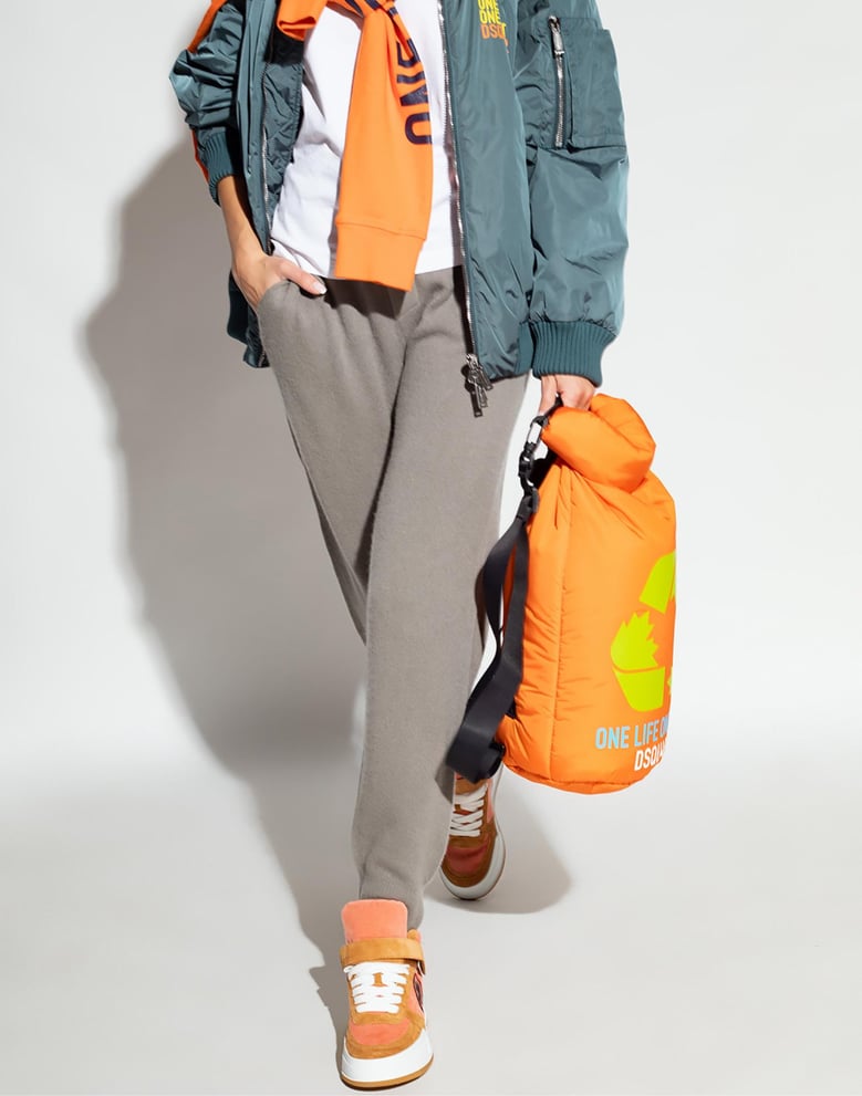 logo knitted cashmere joggers track pants by Selfnex