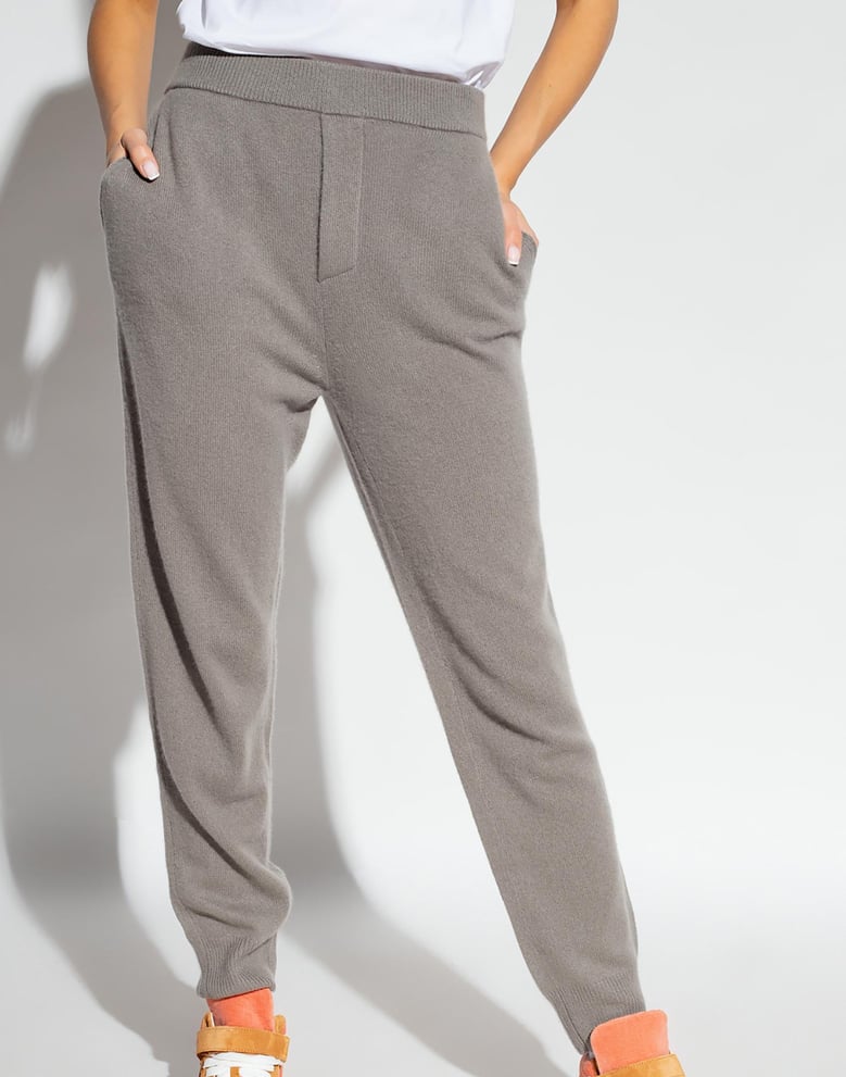 logo knitted cashmere joggers track pants by Selfnex