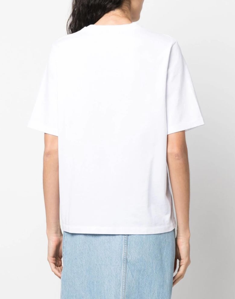 flowers print classic logo t-shirt by Selfnex