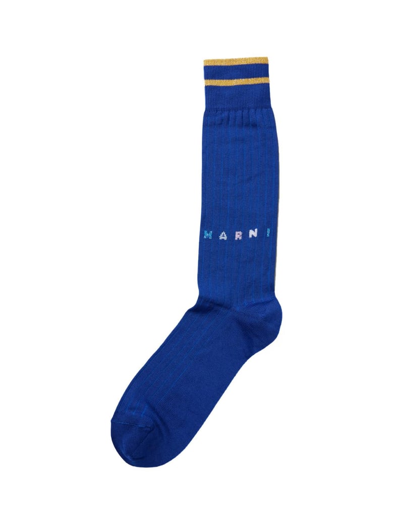 logo intarsia socks by Selfnex