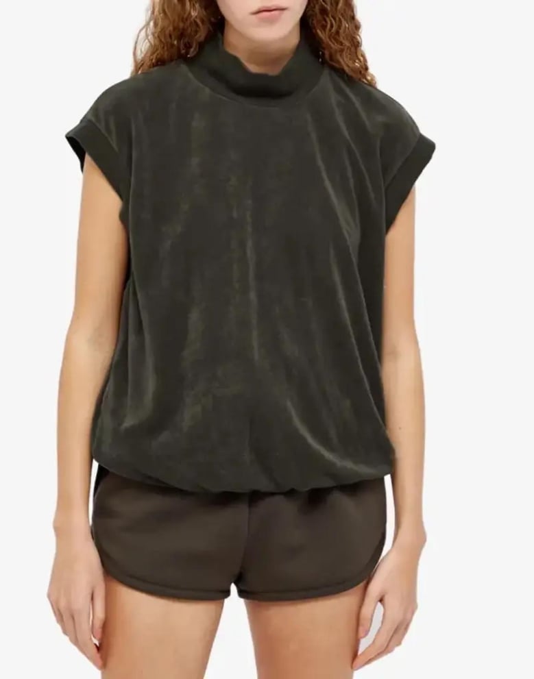 essentials mock neck vest top by Selfnex