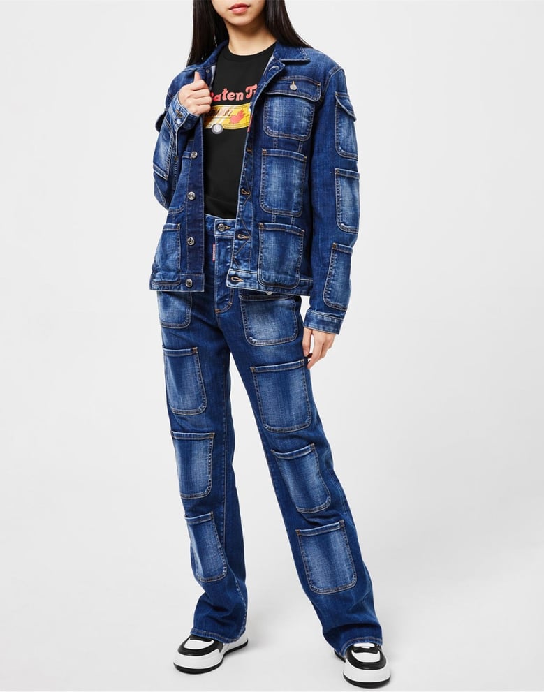 tactical jean denim jacket by Selfnex