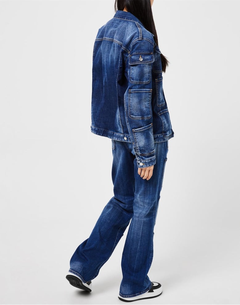 tactical jean denim jacket by Selfnex