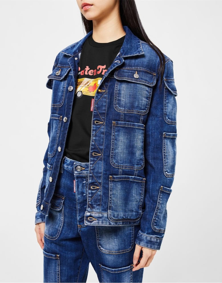 tactical jean denim jacket by Selfnex