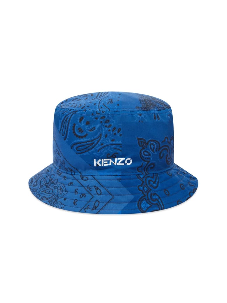 paisley bandana logo bucket hat by Selfnex