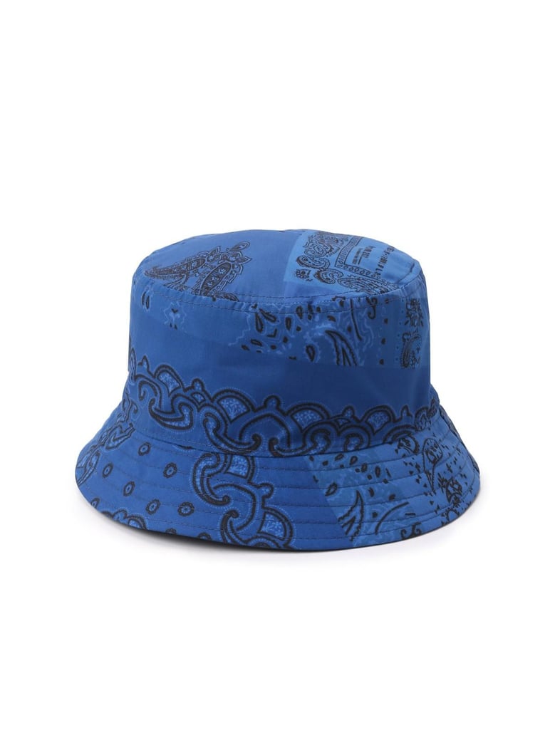 paisley bandana logo bucket hat by Selfnex