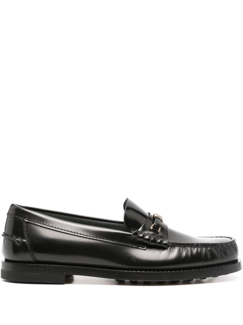 moccasins in black brushed calf leather by Selfnex