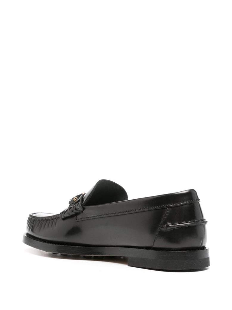 moccasins in black brushed calf leather by Selfnex