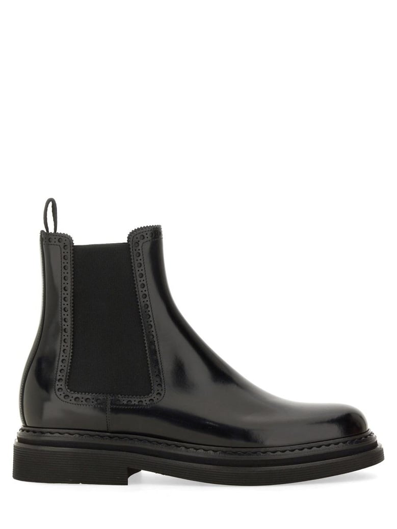brushed leather boot by Selfnex