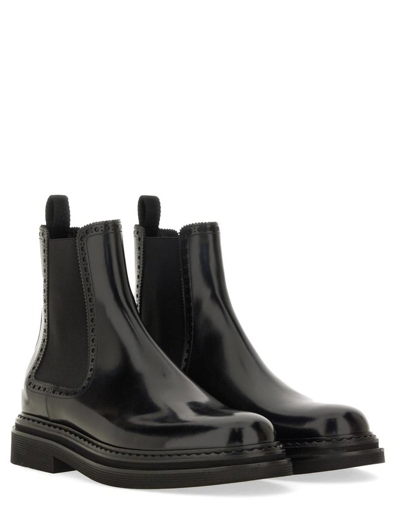brushed leather boot by Selfnex