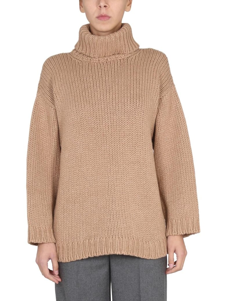 wool and lurex blend sweater by Selfnex