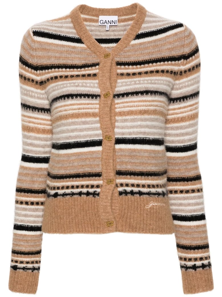 cardigan with stripe pattern by Selfnex