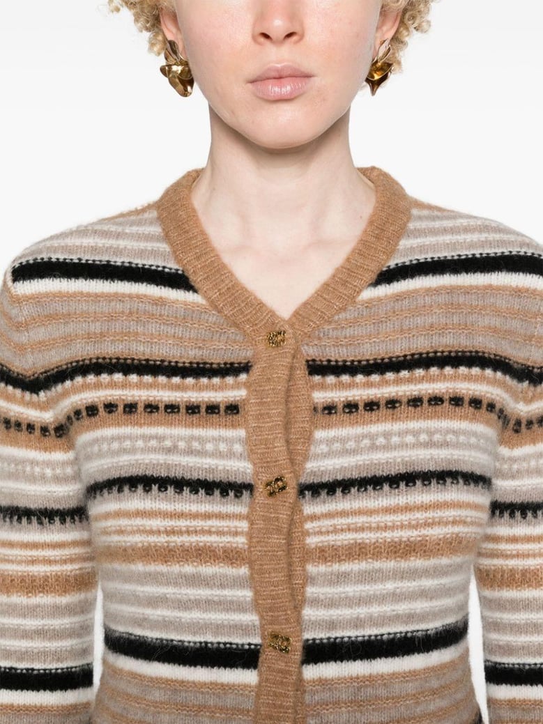cardigan with stripe pattern by Selfnex