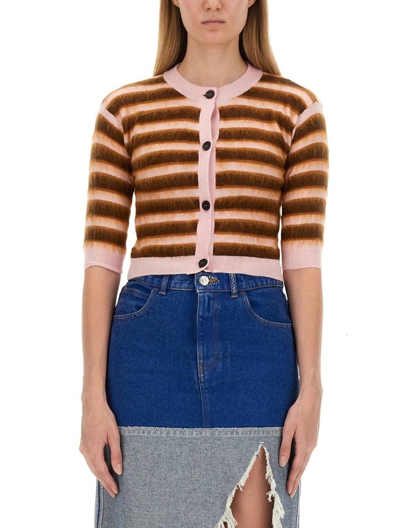 cardigan with stripe pattern by Selfnex