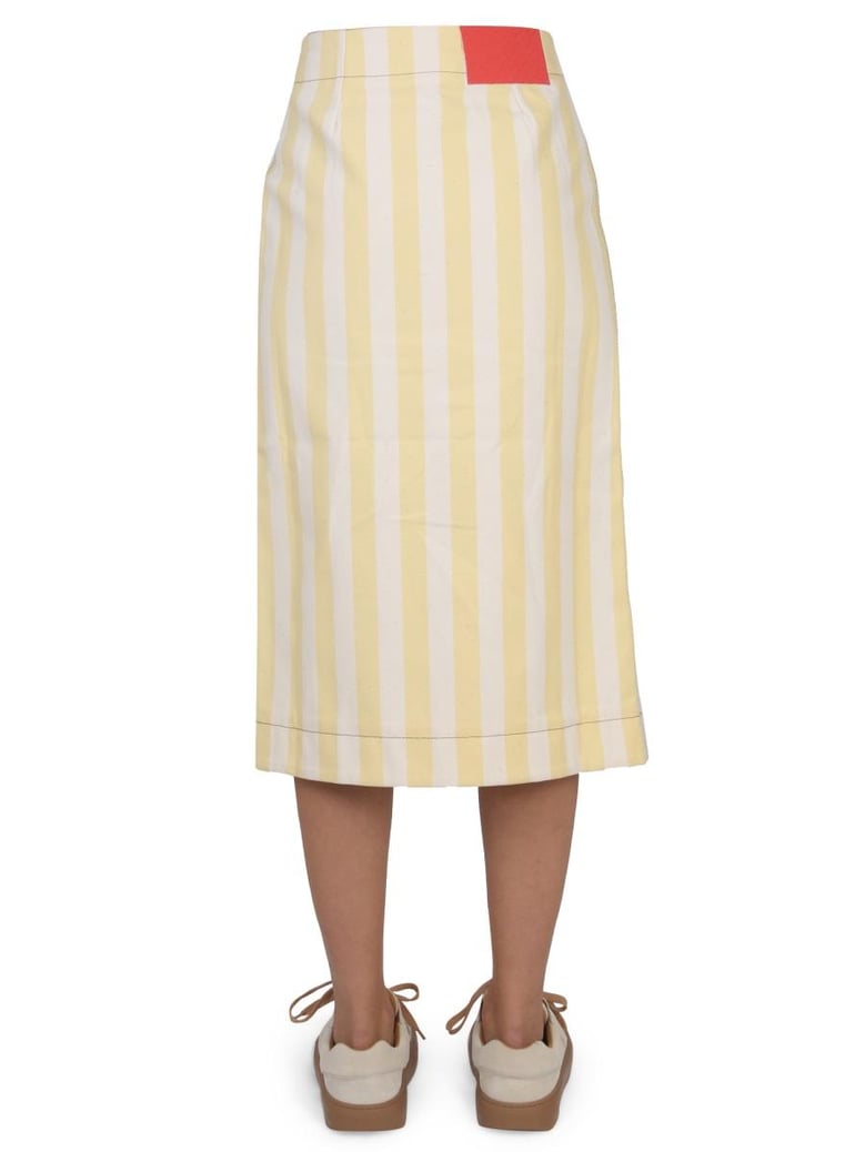 striped pattern skirt by Selfnex
