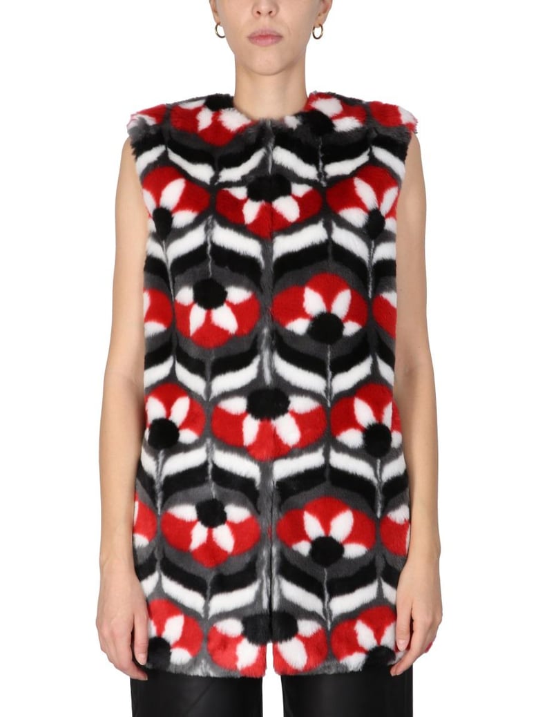 faux fur vest by Selfnex