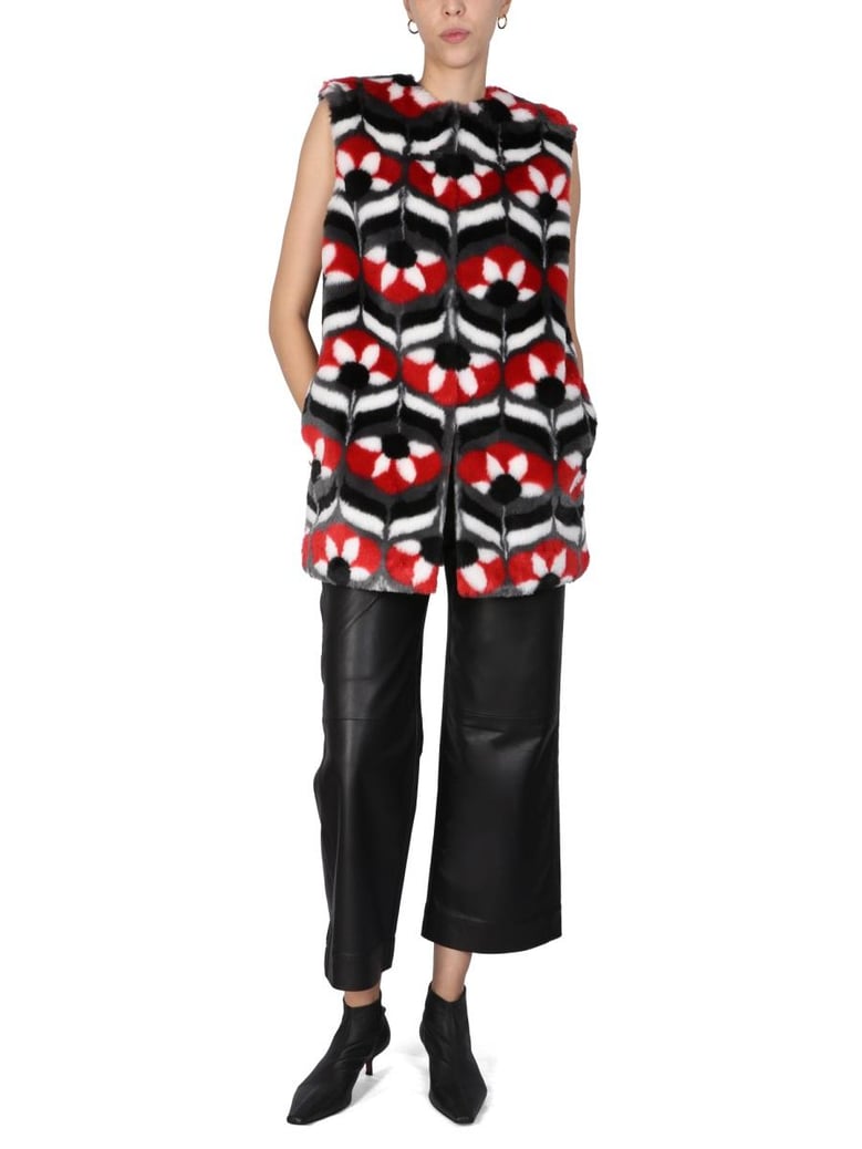 faux fur vest by Selfnex