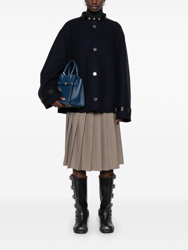 navy cloth jacket with silver buttons by Selfnex
