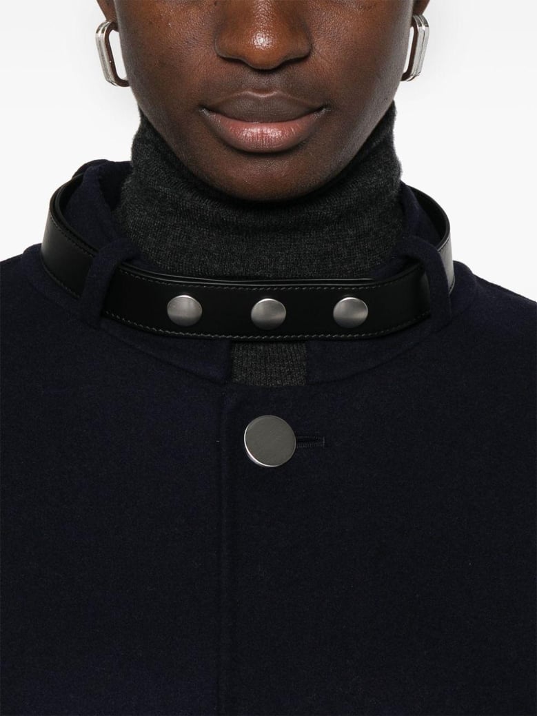 navy cloth jacket with silver buttons by Selfnex