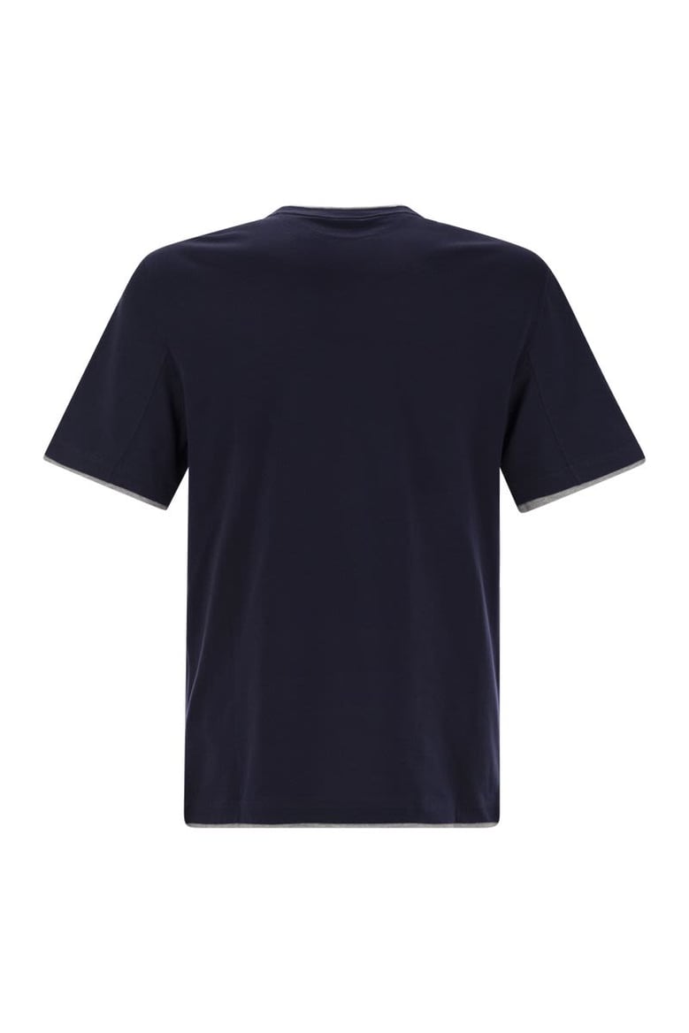 slim fit crew-neck t-shirt in lightweight cotton jersey by Selfnex