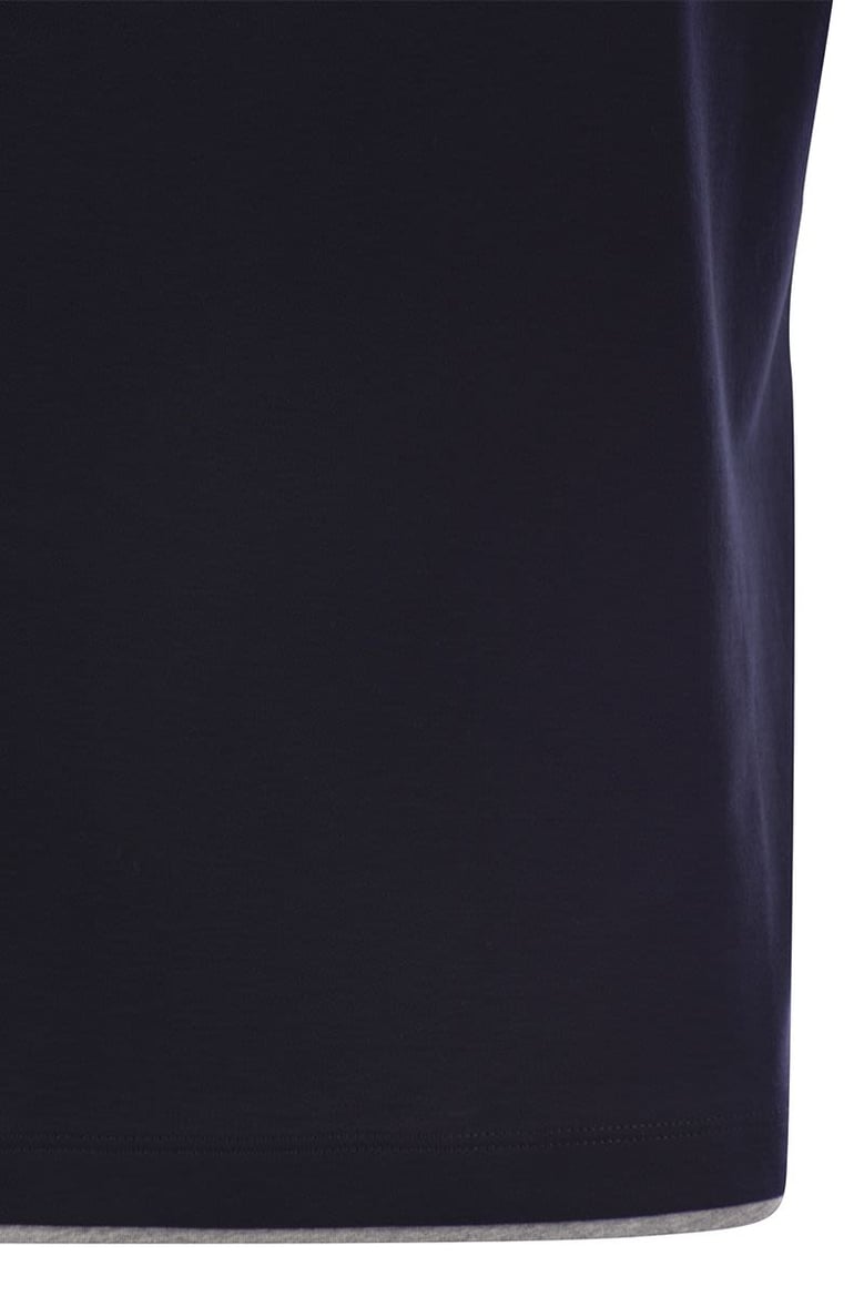 slim fit crew-neck t-shirt in lightweight cotton jersey by Selfnex