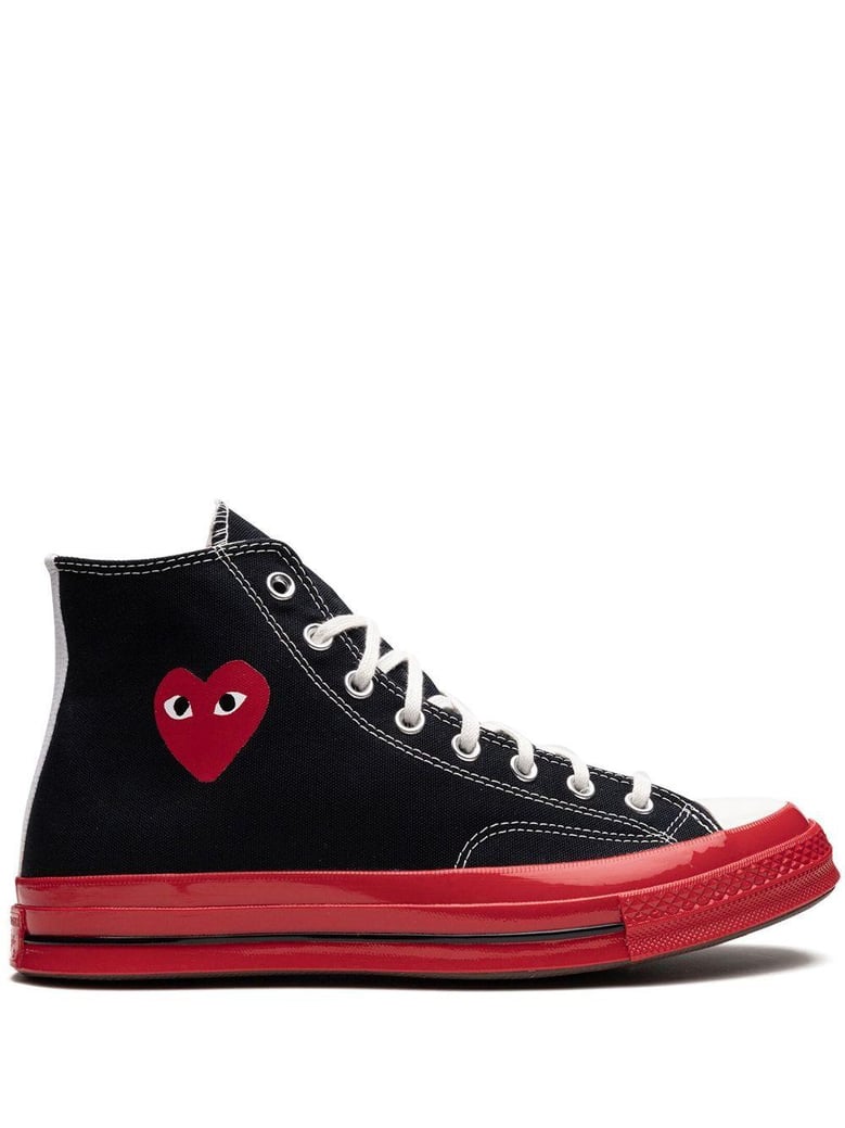 red sole high top sneakers by Selfnex