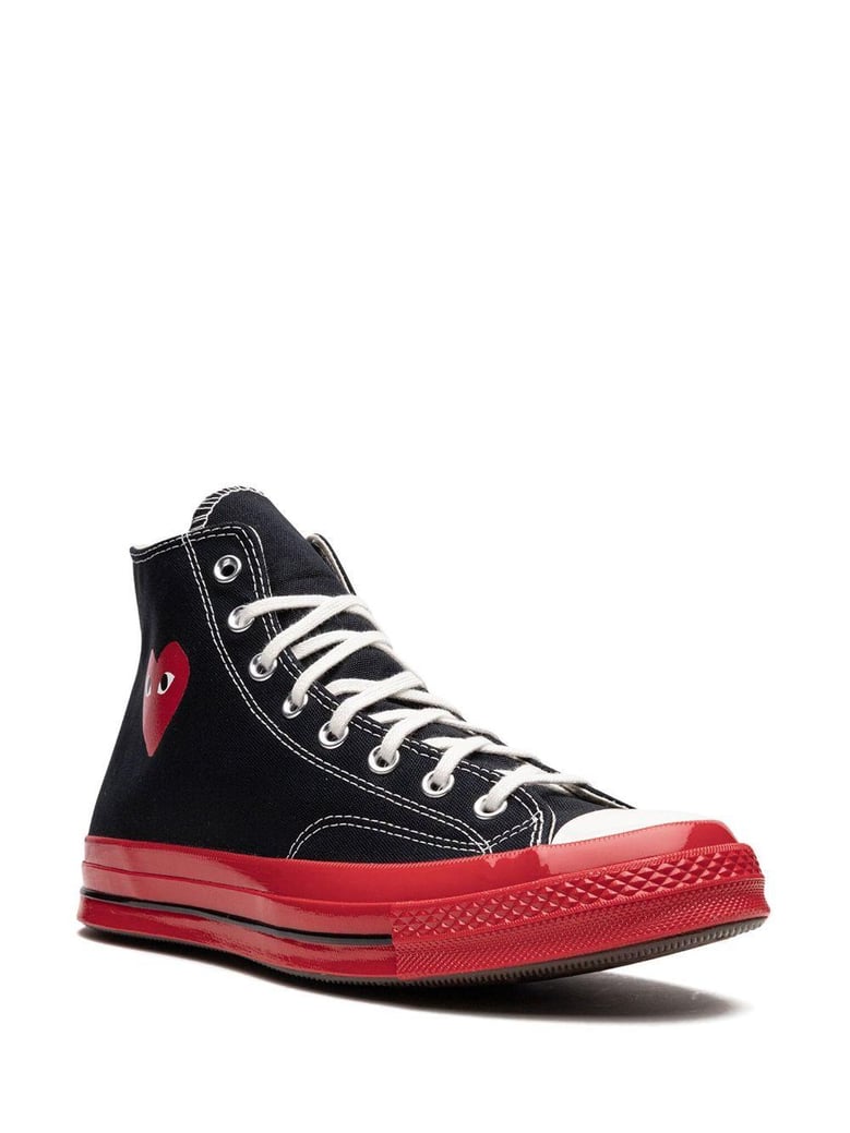 red sole high top sneakers by Selfnex