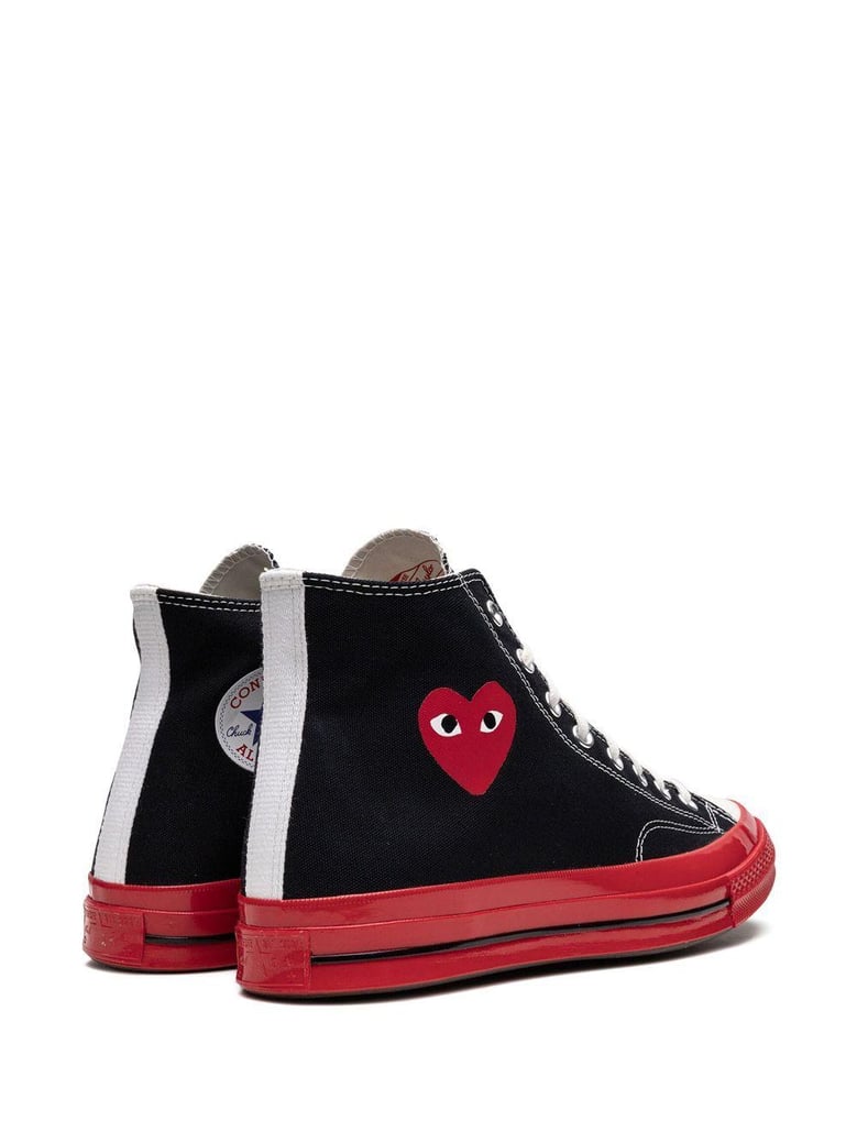 red sole high top sneakers by Selfnex