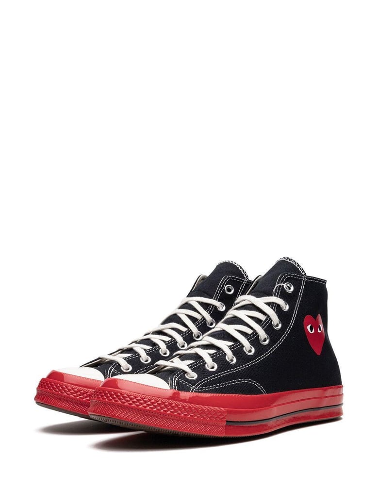 red sole high top sneakers by Selfnex