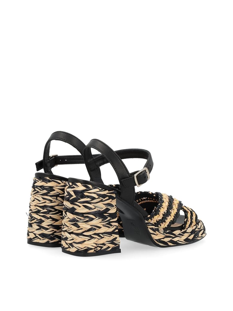 valeria rafia woven sandals by Selfnex