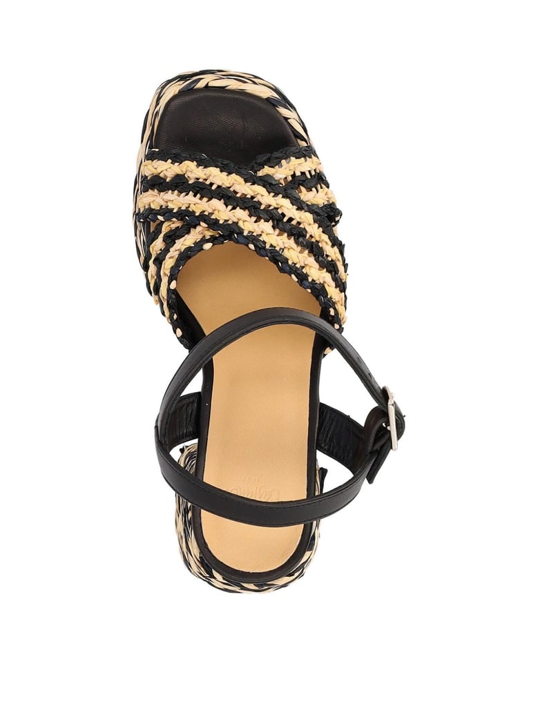 valeria rafia woven sandals by Selfnex