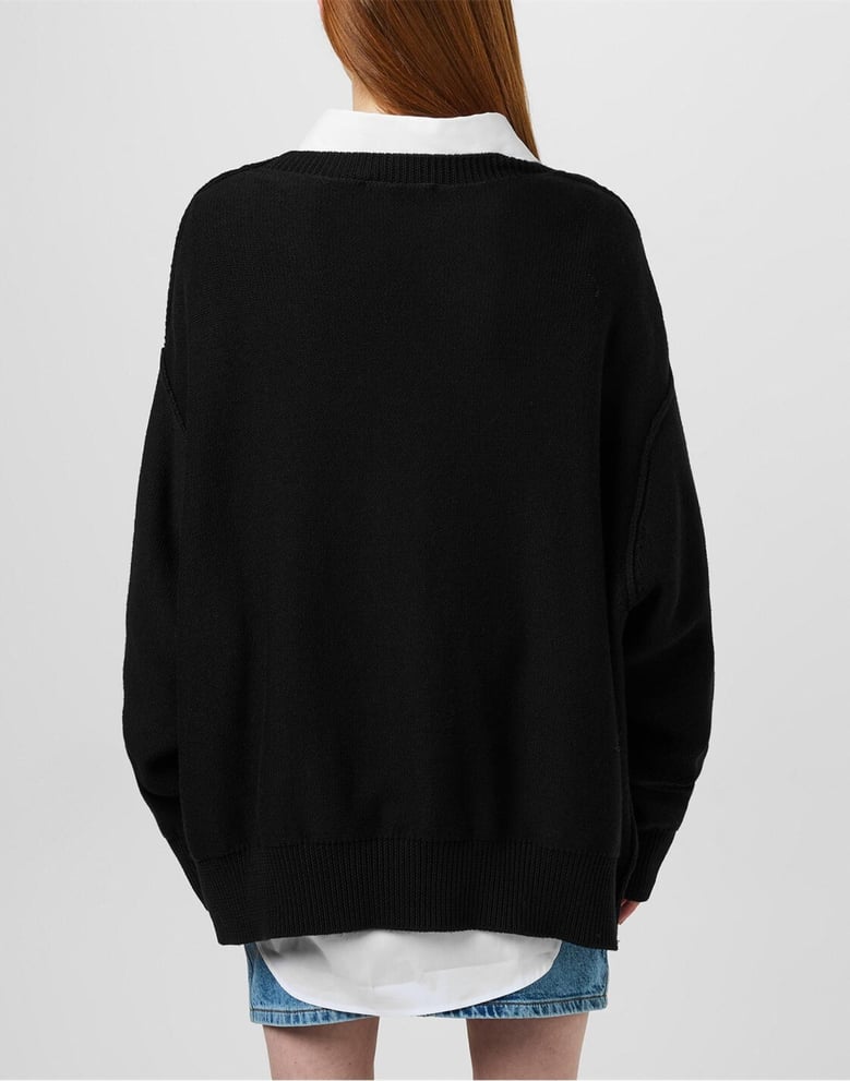 d2 statement logo knit sweater by Selfnex