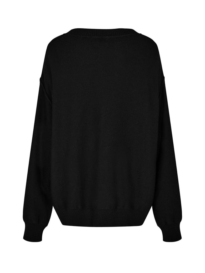 d2 statement logo knit sweater by Selfnex