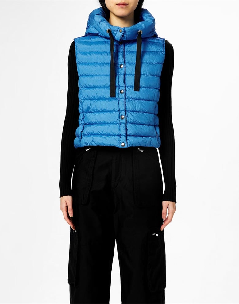 taryn hooded down vest by Selfnex
