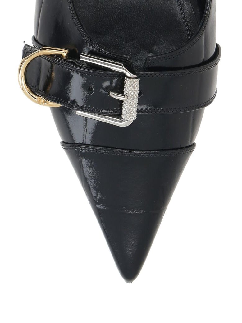voyou leather slingback ballets by Selfnex