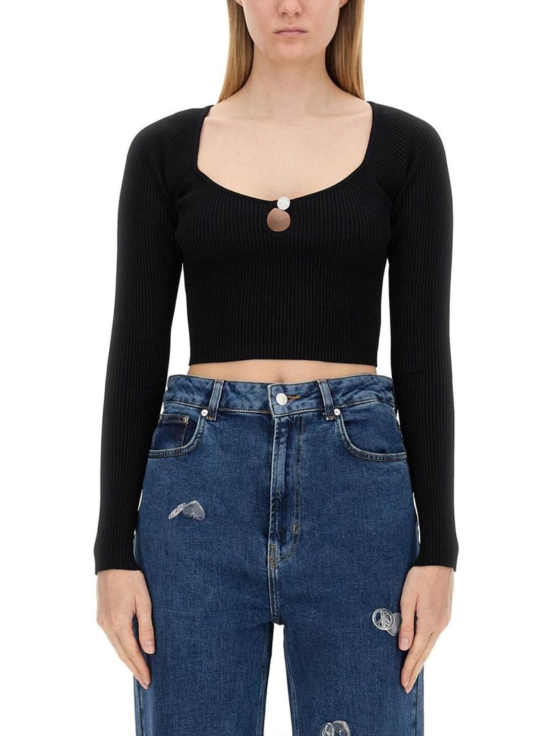 ribbed crop top by Selfnex