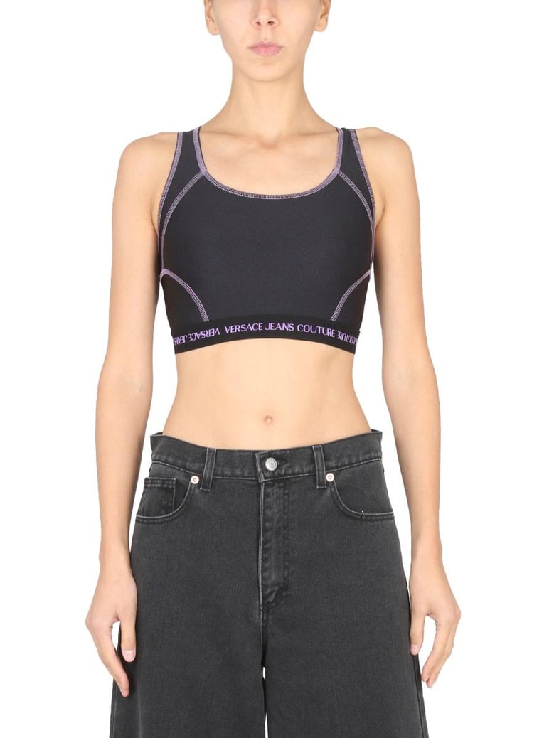 crop top with logo band by Selfnex