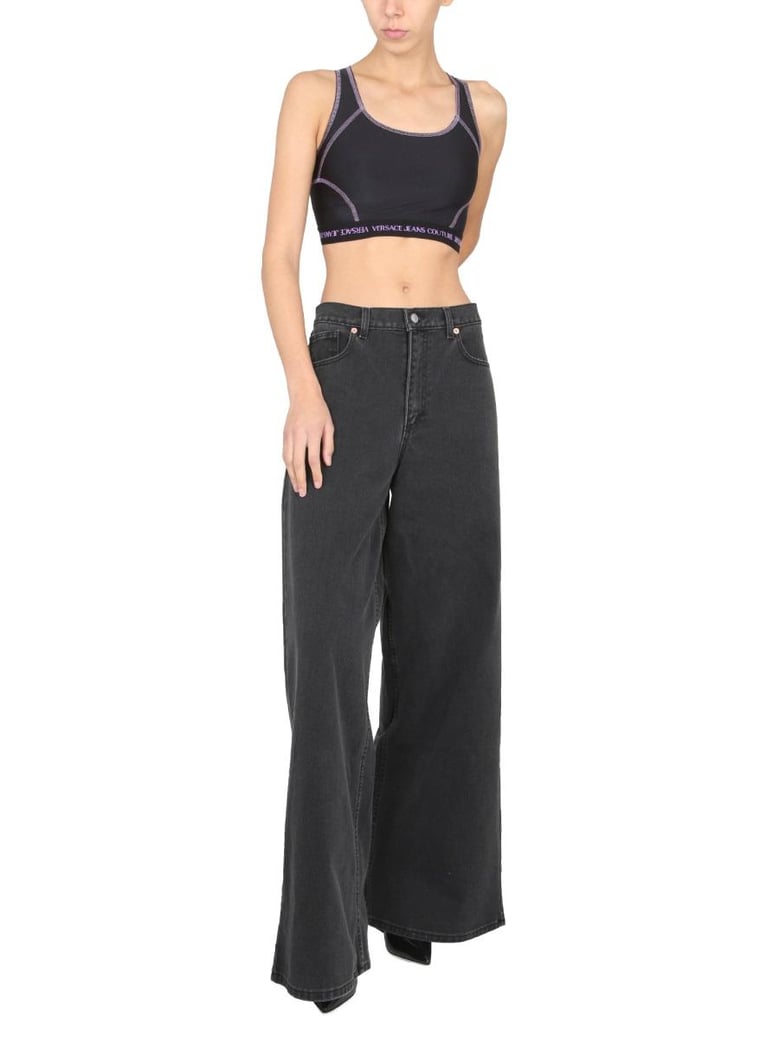 crop top with logo band by Selfnex