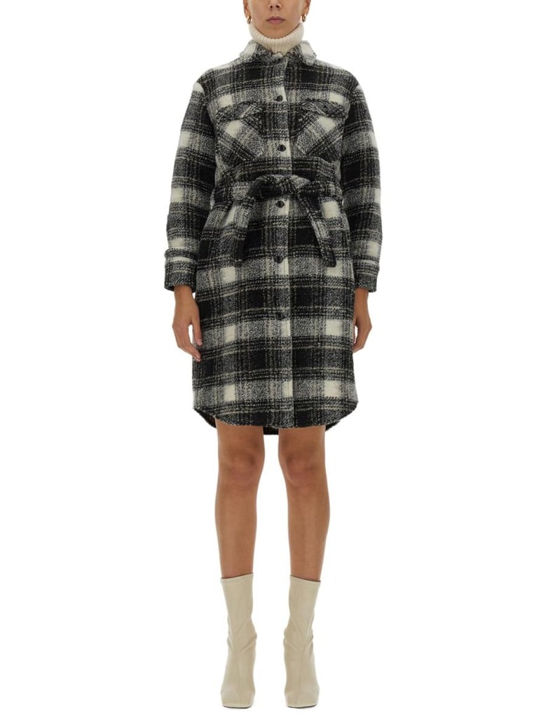 check print coat by Selfnex