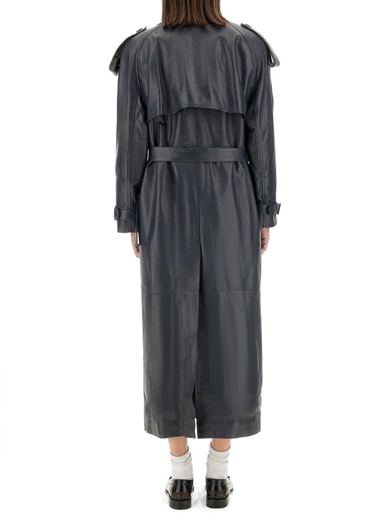 leather trench coat by Selfnex