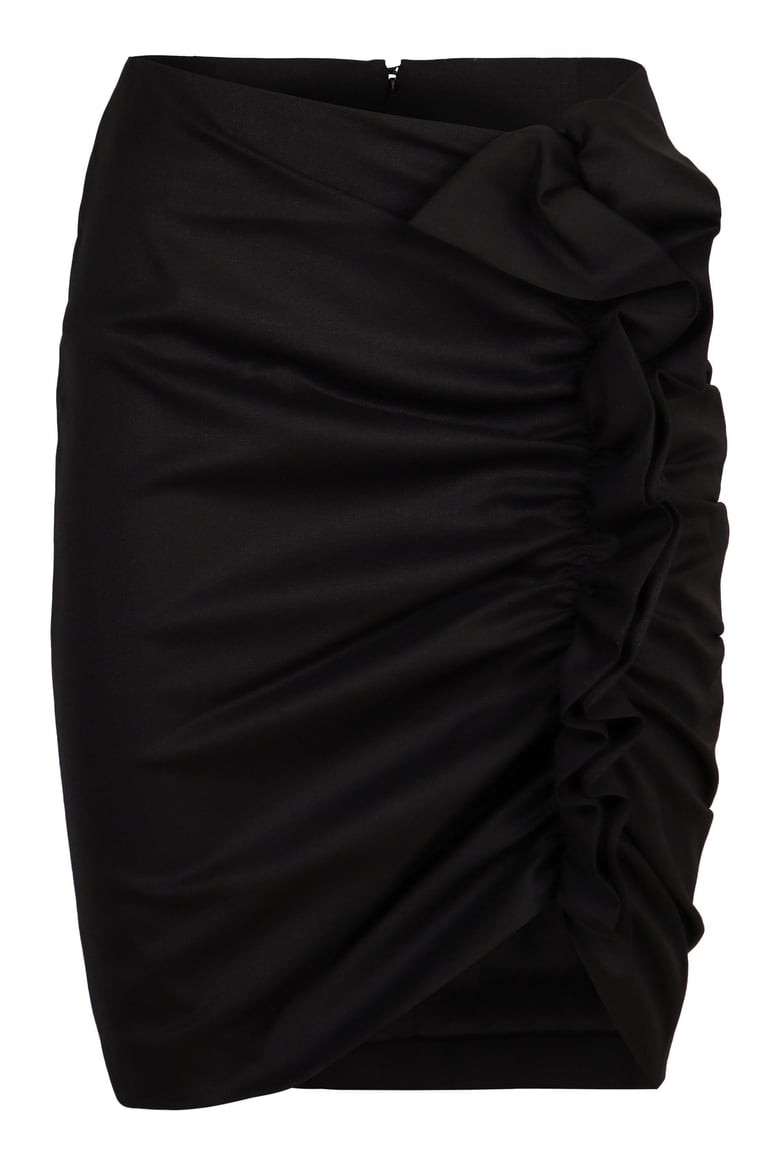 midi skirt with drape by Selfnex