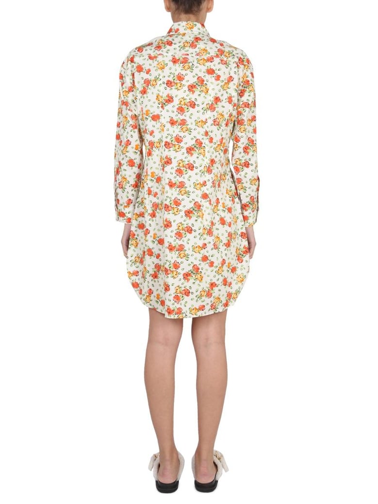 shirt dress with floral pattern by Selfnex