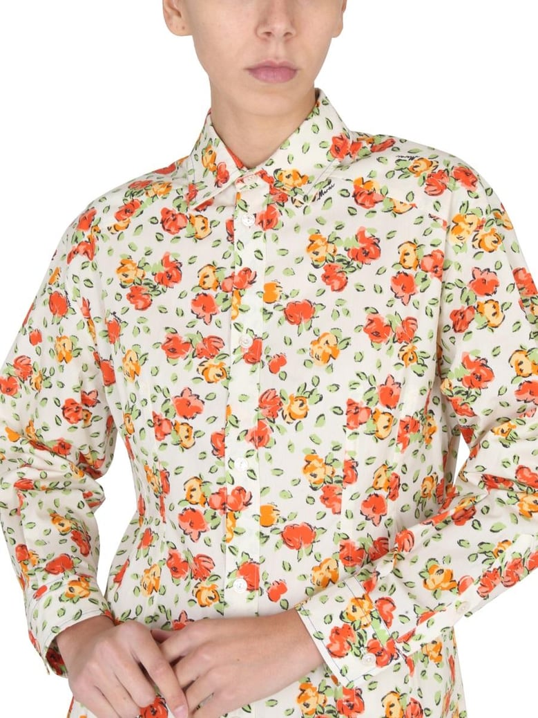 shirt dress with floral pattern by Selfnex