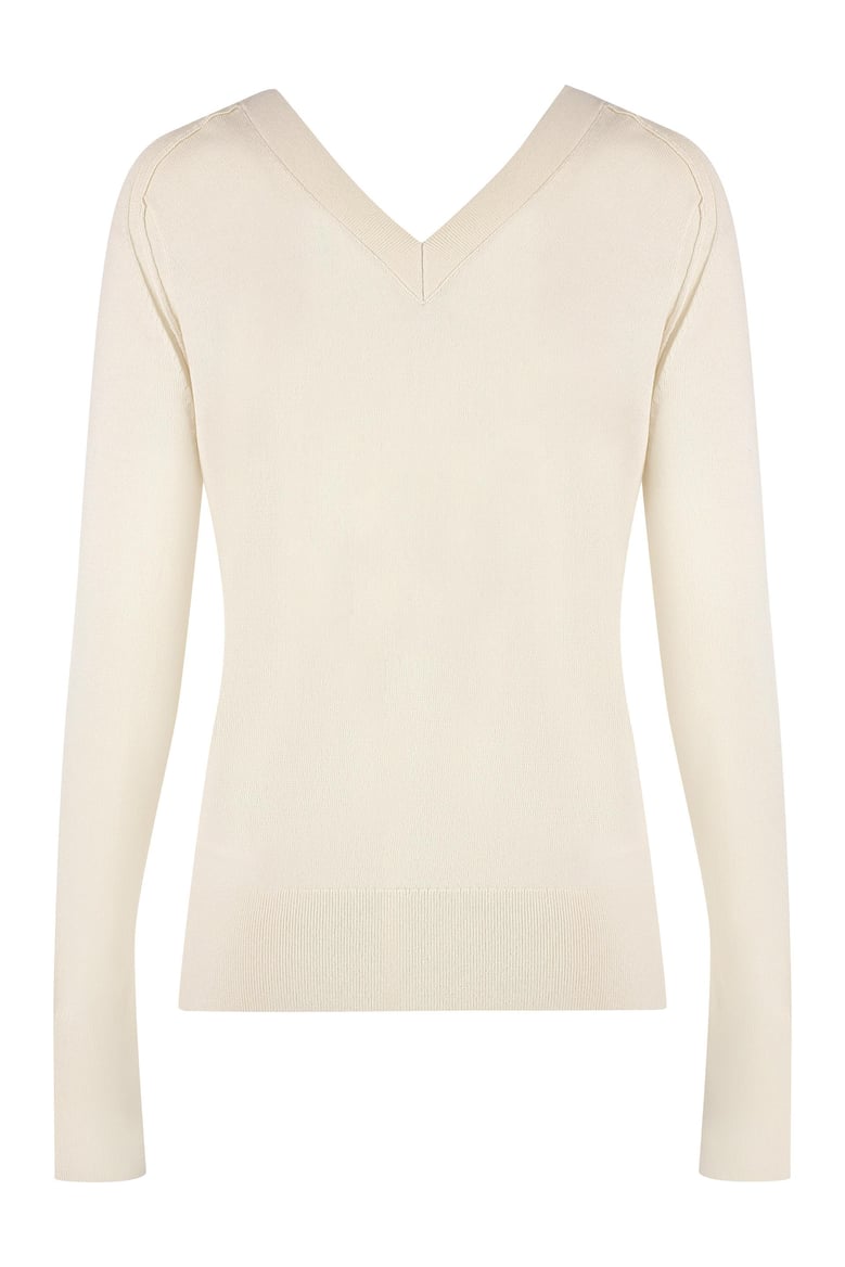 wool v-neck sweater by Selfnex