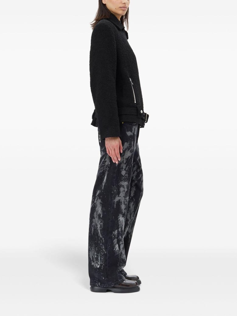 boucle wool biker jacket by Selfnex