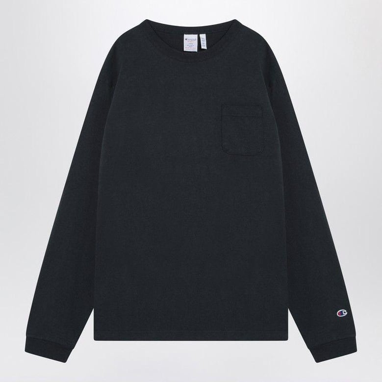 navy blue long-sleeved t-shirt by Selfnex