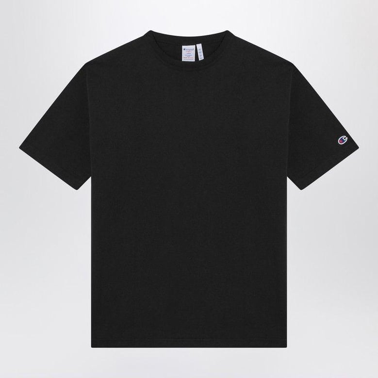 black cotton crew-neck t-shirt by Selfnex