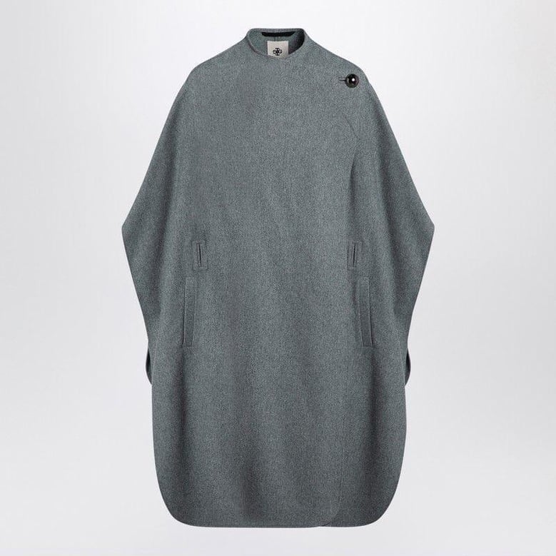 grey wool-blend cape by Selfnex