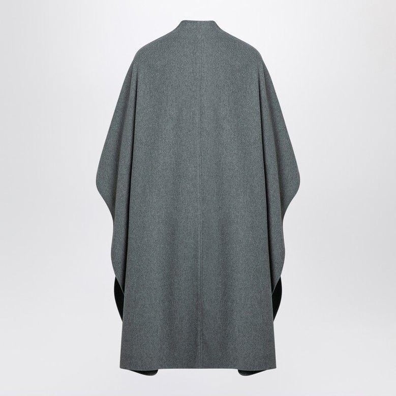 grey wool-blend cape by Selfnex